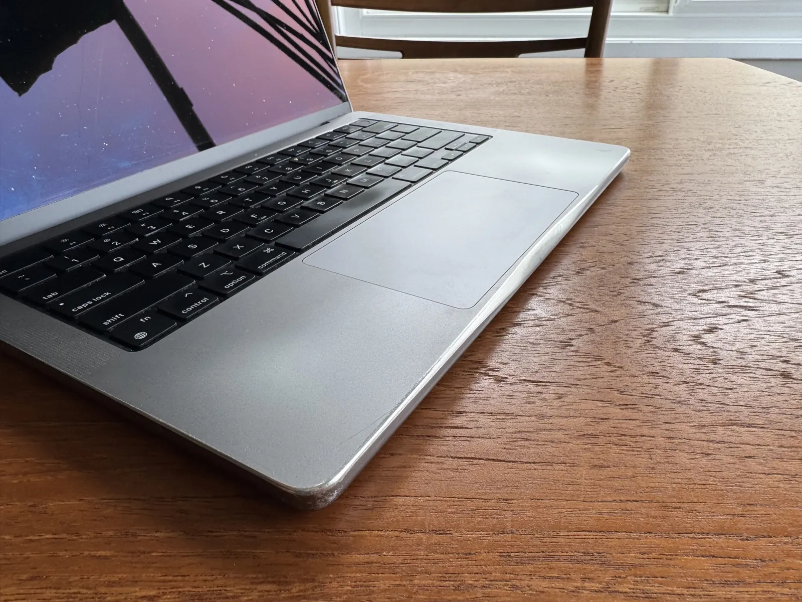 MacBook corner after filing