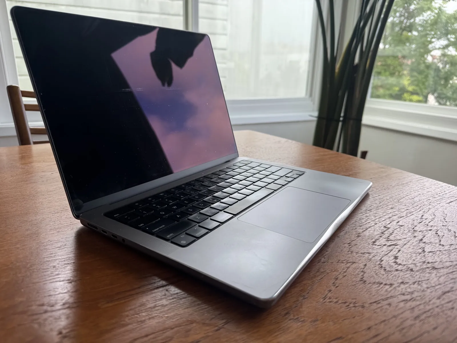 MacBook corner after filing