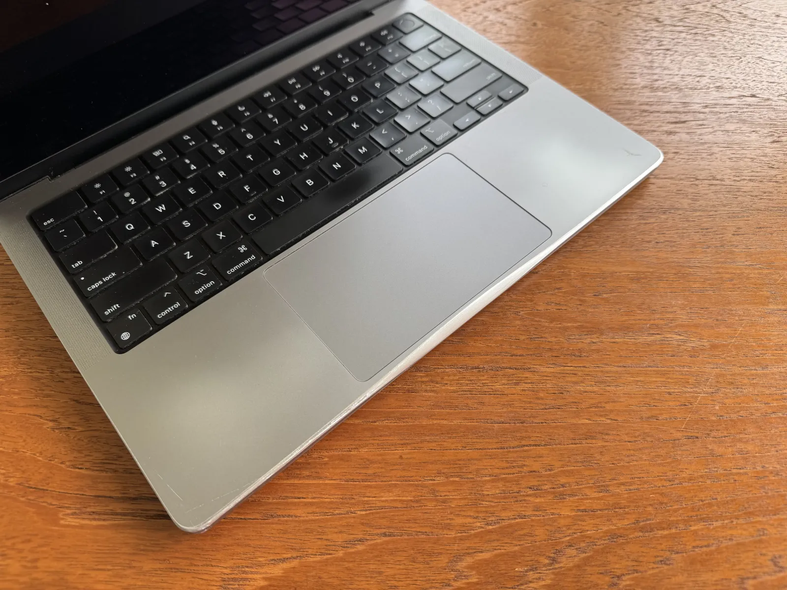 MacBook corner after filing